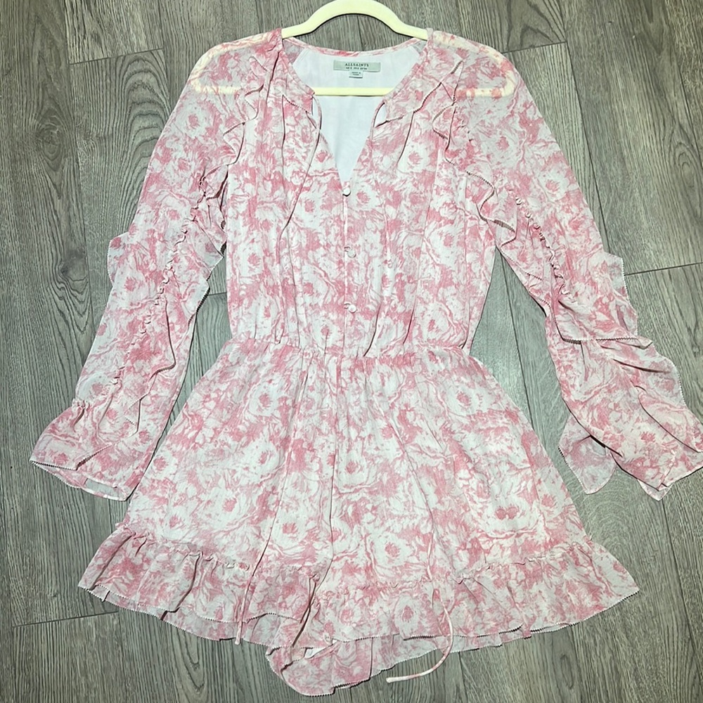 Allsaints Floral Playsuit